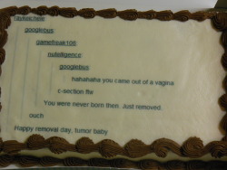 erisender:  my birthday cake this year. based off of this text post 