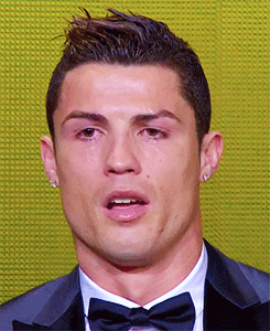 3piquenbauer:  Cristiano Ronaldo cries in his award FIFA Ballon d’Or 2013 