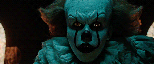 le4therfac3:Bill Skarsgård as Pennywise in It (2017) dir. Andrés Muschetti