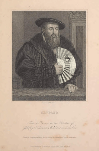 smithsonianlibraries:Kepler and his biggest fan. Portrait of Kepler from The Moon Hoax; or, a discov