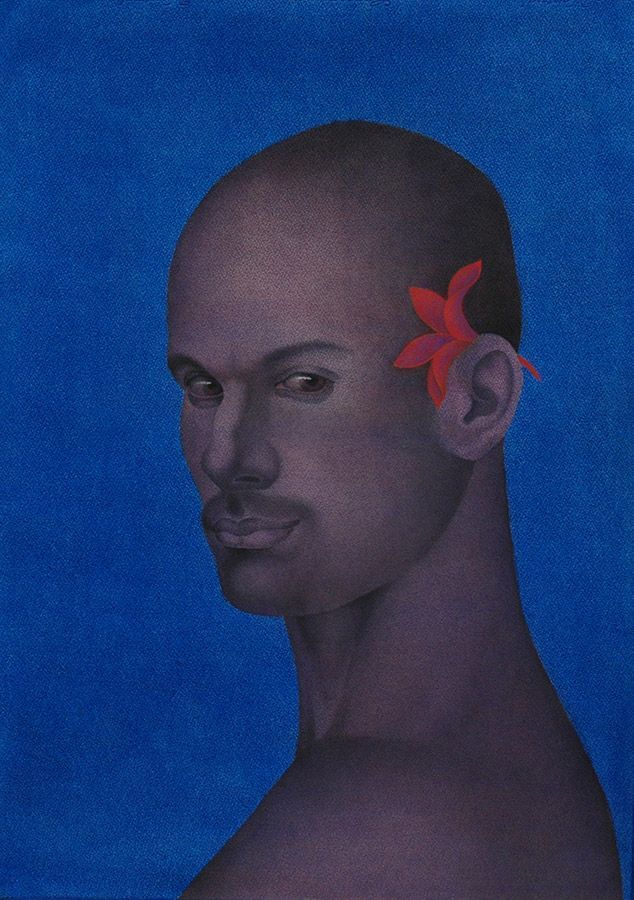 grundoonmgnx:   Ali Kazim (Pakistani, b. 1979), Man with Red Flower, 2007 Watercolour