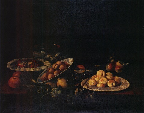 Franz Godin (b. ca. 1590–d. after 1631)Still life with peaches and grapes