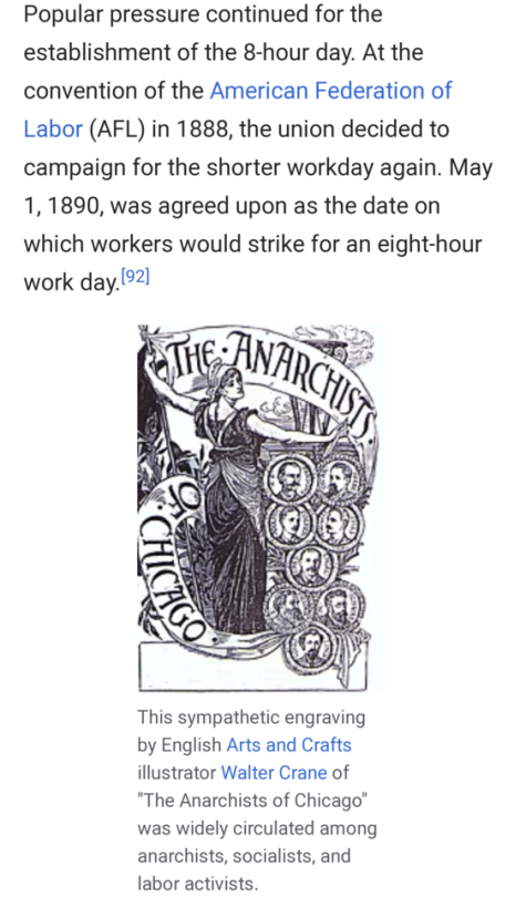 macaronijail:  Happy May Day/ International Worker’s Day and a blessed Beltane to those who celebrate!International Worker’s Day was started to fight for an eight-hour workday and to honor the anniversary of the Haymarket Affair right here in Chicago.