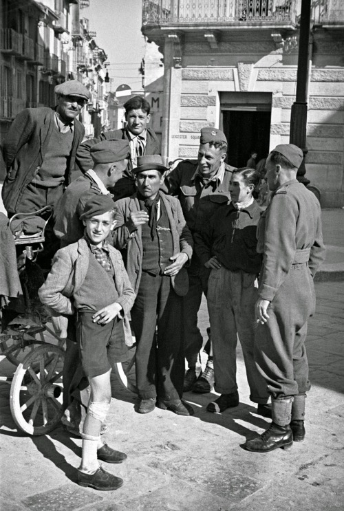 vintageeveryday: Black &amp; white photos of daily life in Campobasso, Italy in 1944.