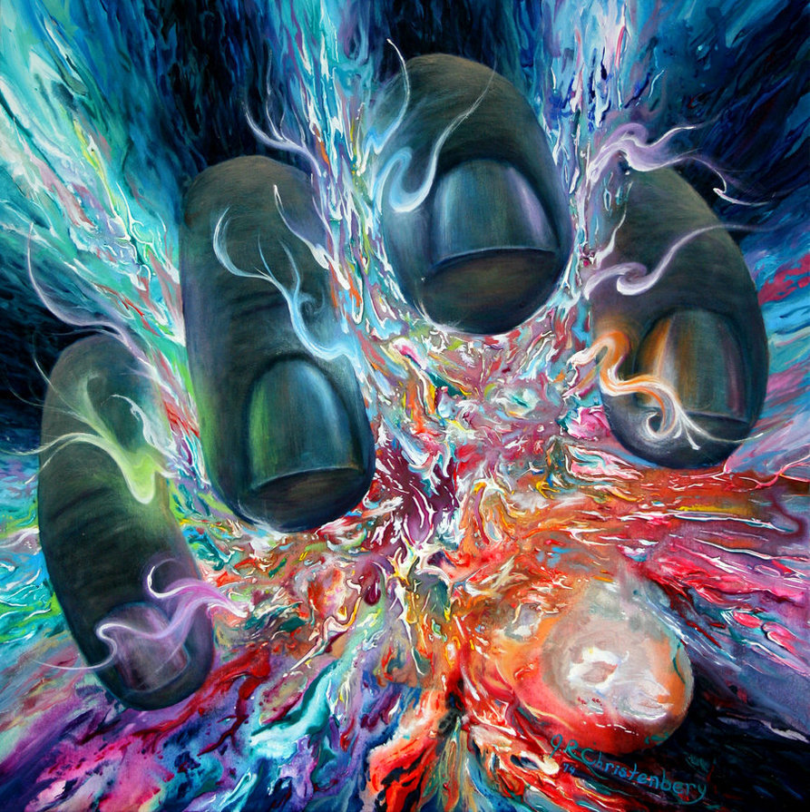 rexisky:  The Abandonment of Doubt (42 x 42&quot;, Acrylic on Canvas) by Justin