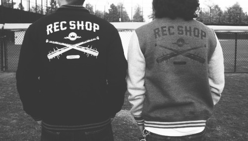 stresone:Double Cross Varsity Jacket. Hit up www.RECShopCo.com to cop yours before its gone… 