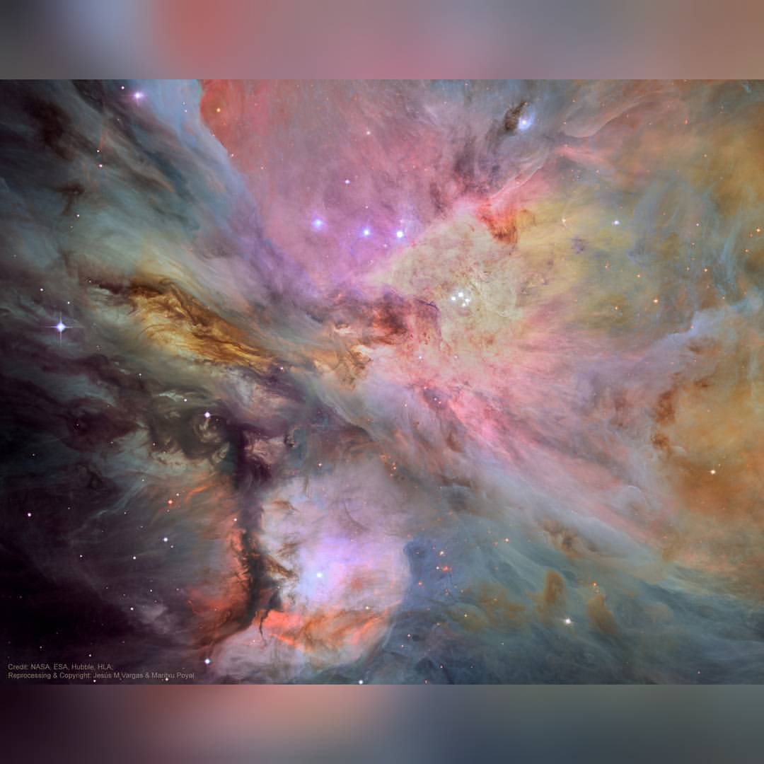 Dust, Gas, and Stars in the Orion Nebula #nasa #apod #esa #hla #hubble #hubblespacetelescope