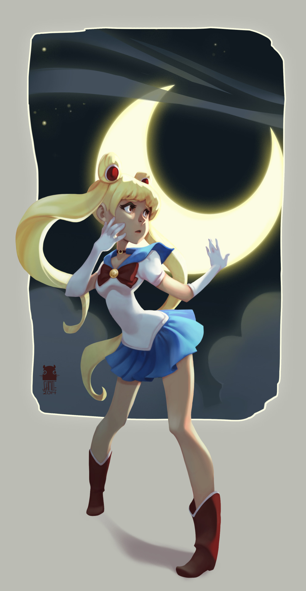 schmoesi:  :)  i sketched a sailormoon on my way to work and had to paint her  for