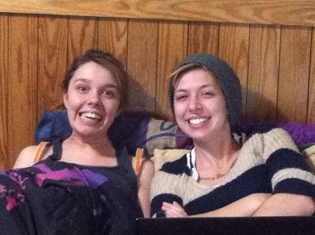 I smiled for mama to take this picture of us, but around this time last year I was