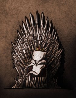 themiragechild:  Ser Pounce sits the Iron Throne. [x] 