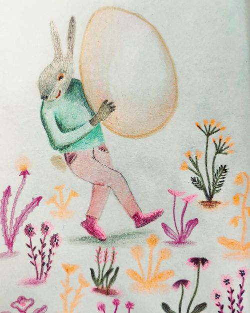 Easter Illustration from sketchbook #mayamiyama #illustration #easter #sketchbook #bunny #rabbit #eg