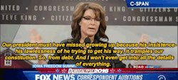 -teesa-:  1.26.15 Sarah Palin “speaks” at the Iowa Freedom Summit. 
