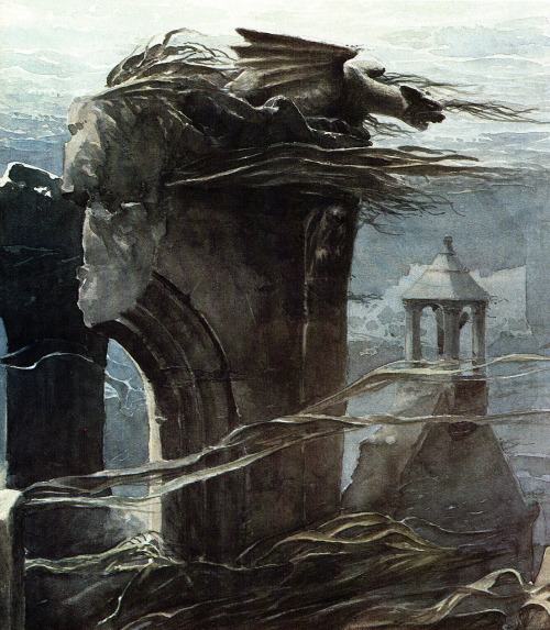 atomic-chronoscaph:Castles - art by Alan Lee (1984)