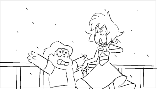 ghostdigits: Post 2 of 3, it sucks that Tumblr has a ten image cap. Here are some boards from act three of “Alone at Sea”. This was my first time drawing Jasper! Lapis and Jasper are two characters I have great difficulty with - Amber was a big