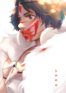 v-0-3:After long three months (I guess) I have finally finished that Mononoke sketch from Patreon. Thank you, Anon.