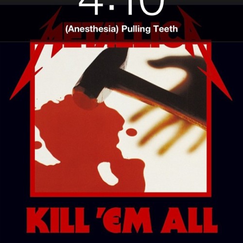 Who doesn’t love a 4am bass solo. #metallica #killemall #anesthesia #pullingteeth #ripcliff