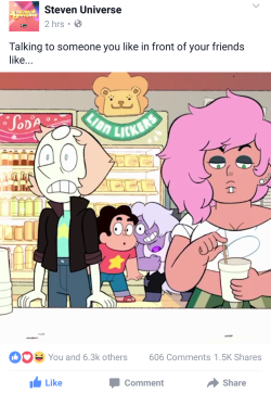 artemispanthar:  The official SU page on Facebook posted a clip from the episode with this description and, I dunno, I just really like that they did that 