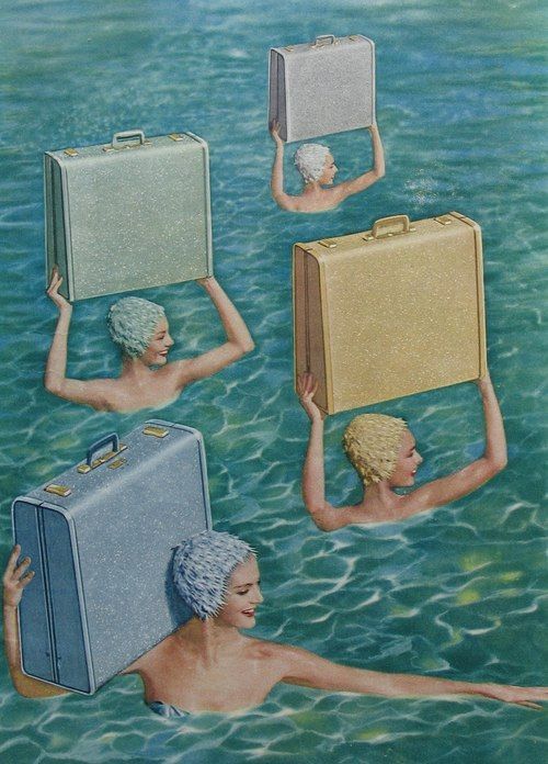 kitschgirl65:Synchronised swimming with luggage.