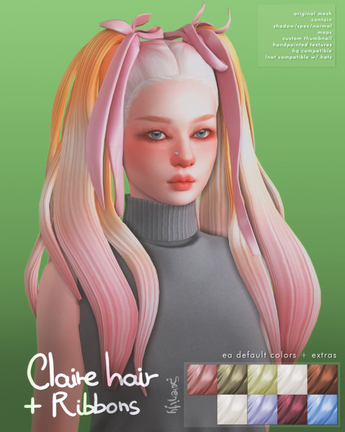 serenity-cc:Clair Hair and Ribbons infos at image first mm hair release DOWNLOAD (Early release at m