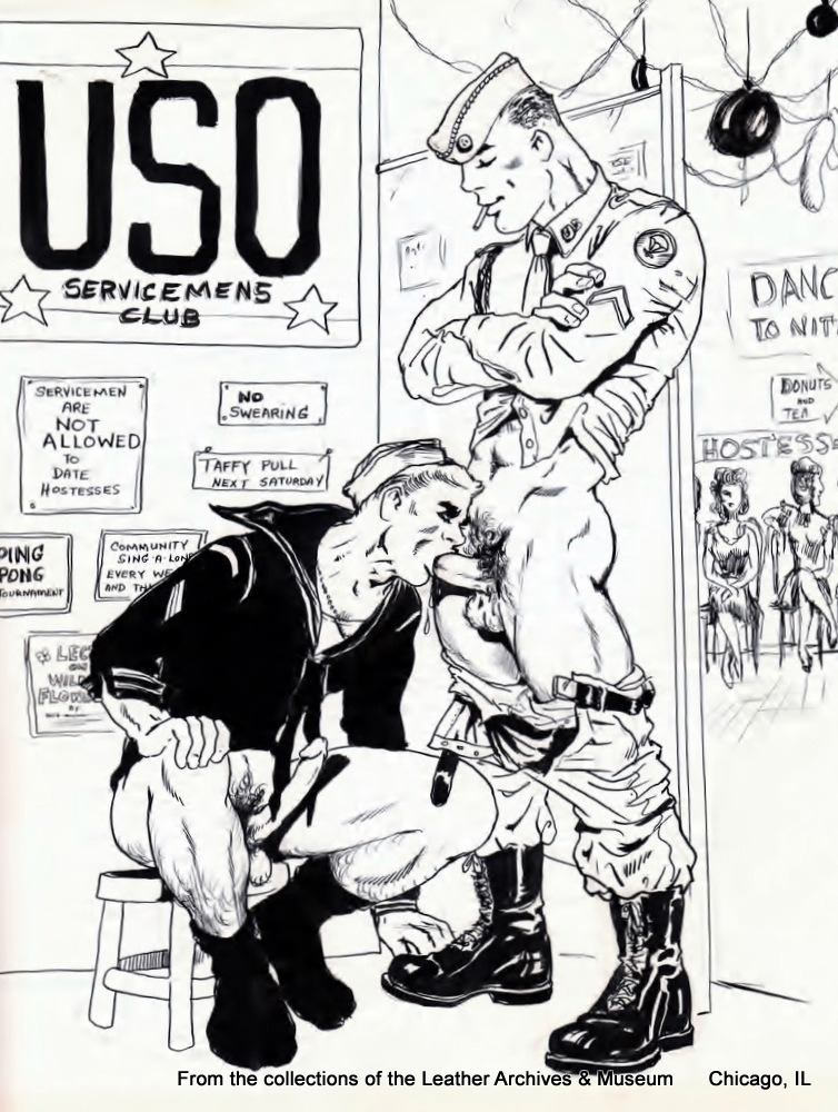 leatherarchives:Meanwhile at the USO
