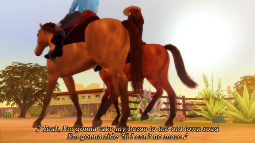 thelivinglensims: Inspired by Lil Nas X’s remix of “Old Town Road” ft. Billy Ray Cyrus [♫]