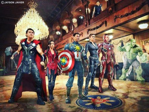 Hahaha! Ang cool! #Du30 first family as #Avengers!  #marvel #marvelcomics #thor #scarletwitch #capta