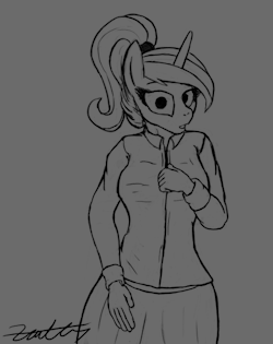 work in progressgoing to completely color it and perhaps cell shade it if I don&rsquo;t absolutely hate myself by then XPneed to take a quick break from commissions. drawing nothing but OC&rsquo;s wears at me.  decided to play around in photoshop again~do