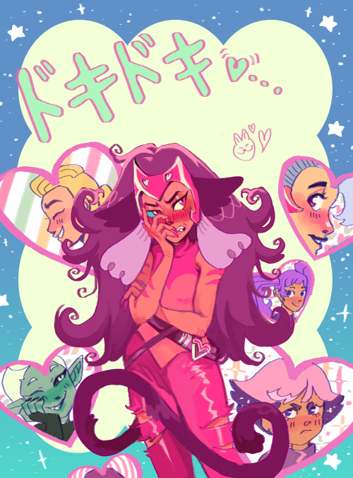 feyrene:go for it, catra!!! inspired by a go for it nakamura kun manga cover