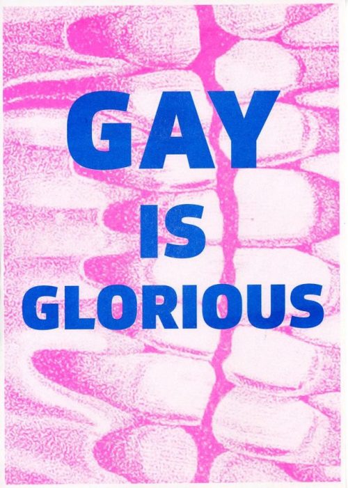 Gay is Glorious - Fatty Acid poster series, 2 colour risograph print(available to buy via Pen Fight)