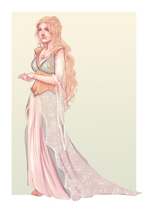 the-lady-rae: Joanna LannisterWife of TywinMother of Cersei, Jaime, and TyrionQuick sketch I had on 