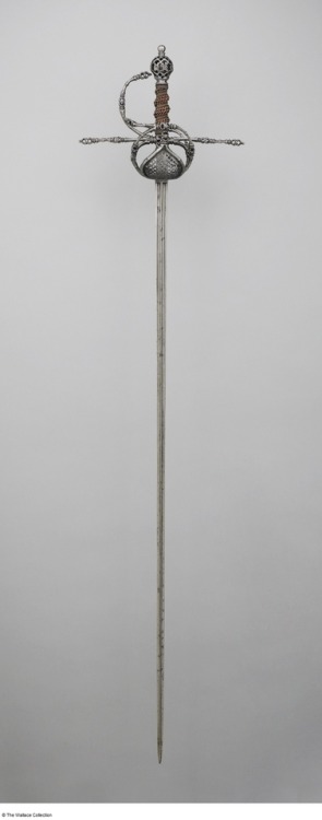 Rapier crafted by Federico Marliani of Milan, Italy, circa 1620-1630.from The Wallace Collection