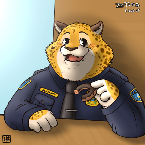 madeinshinoda:    “Good morning, sir.Z.P.D. Officer Clawhauser, may I help you? “My favorite character from Zootopia XD    
