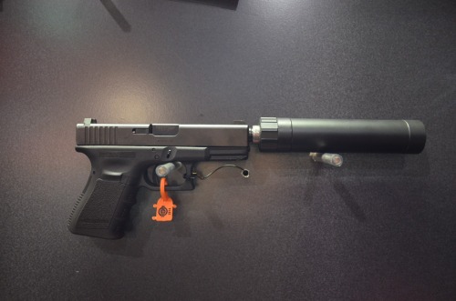 everydaycivilian:  #SHOTSHOW  AAC’s SHOT Show 2014 booth. They always have a way of putting there point across. This year is the map of the United States, last year was “Silencing is not a Crime.”  AAC’s 7.62 NATO suppressor can be used from 204