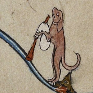 Rabbits are great, but we can’t have them getting all the attention. The dogs of Ms. Codex 724, 13C 
