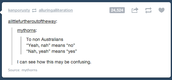 leela-summers:  Australians on Tumblr Part 2Part 1: xPart 3: x Part 4: x  &lsquo;Straya.