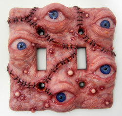 fancyfoxdesign:   I think I found the creepiest stuff ever. I stumble onto these quite by accident and thought that this would fulfill my Halloween post of creepiness. These are all made by hand out of polymer clay. Here’s the link to these things. 