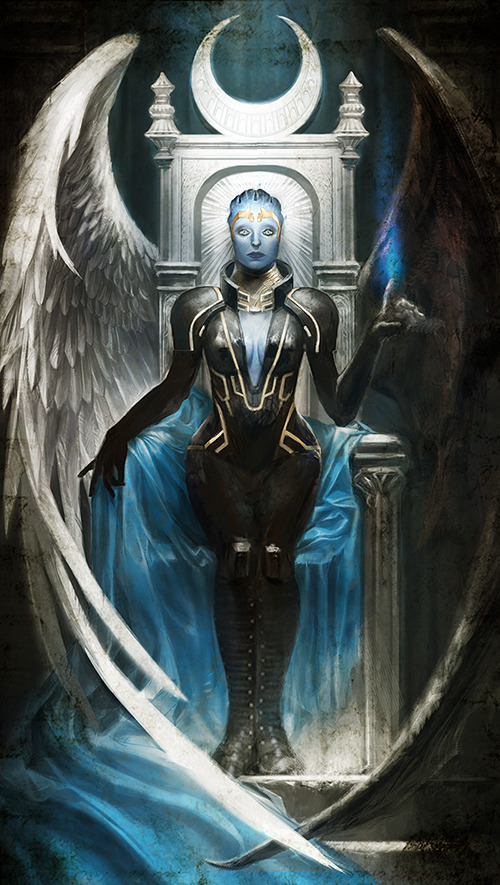 nanananananablr:  The High Priestess : Samara   http://masseffectcl.wix.com/tarotcard 