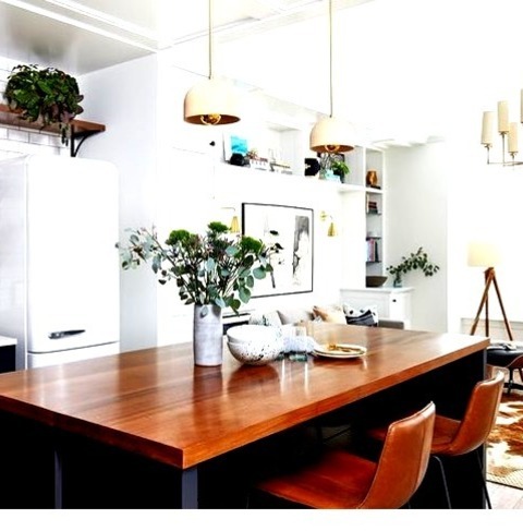 Contemporary Kitchen - Kitchen Inspiration For A Small Contemporary L-shaped Porcelain Tile And Brown
