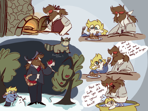 Had This Idea That Laszlo Learnt How To Cook During His Absence With Lil Colin More Specifically An Apple
