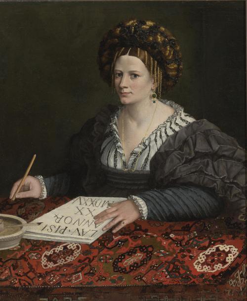 Portrait of Laura Pisani (1525). Gabriele Cappellini, called Calzolaretto (Italian, active c.1520). 