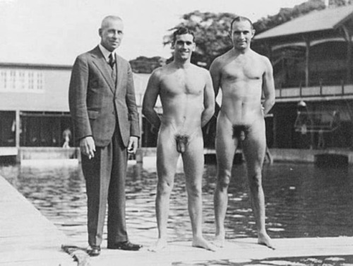 gayartplus:Today on Throwback Thursday we remember a time when it was natural for men to swim naked 