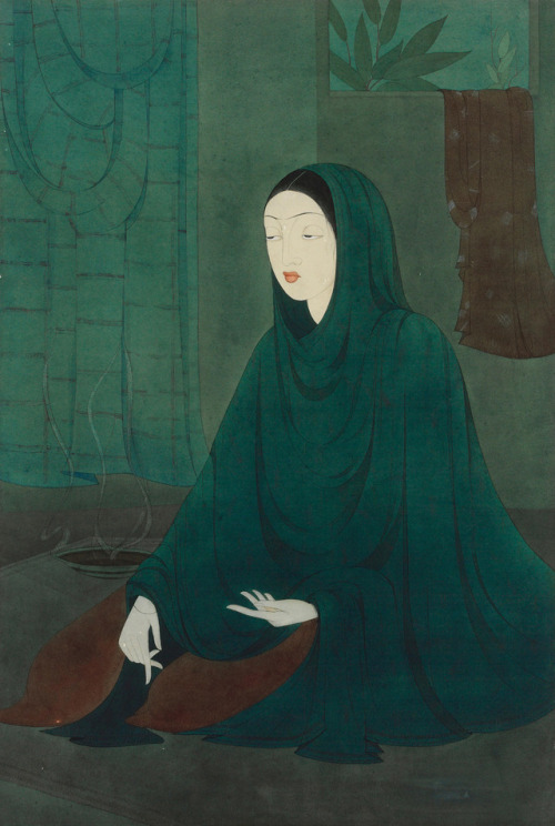 redlipstickresurrected:Abdur Rahman Chughtai aka अब्दुर रहमान चुगताई (Pakistani, 1897-1975, b. Lahor