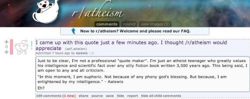 rtrixie: Happy 7th birthday to the post that led to the collapse of online atheism