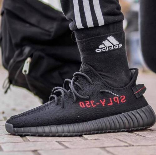 &ldquo;adidas originals yeezy boost 350 v2 by kanye west - core black/red&rdquo; via Sn