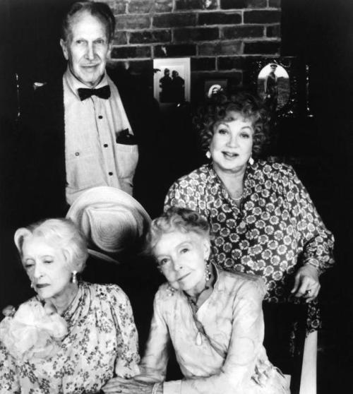 howardhawkshollywoodannex:Lillian Gish, Bette Davis, Vincent Price and Ann Sothern in The Whales of 