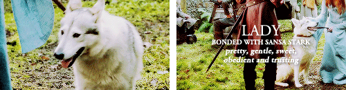 rubyredwisp:House Stark’s Direwolves + Traits