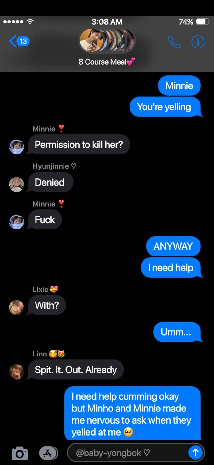 Poly SKZ!Fake Texts - Texting The Group Chat To Ask For "help"