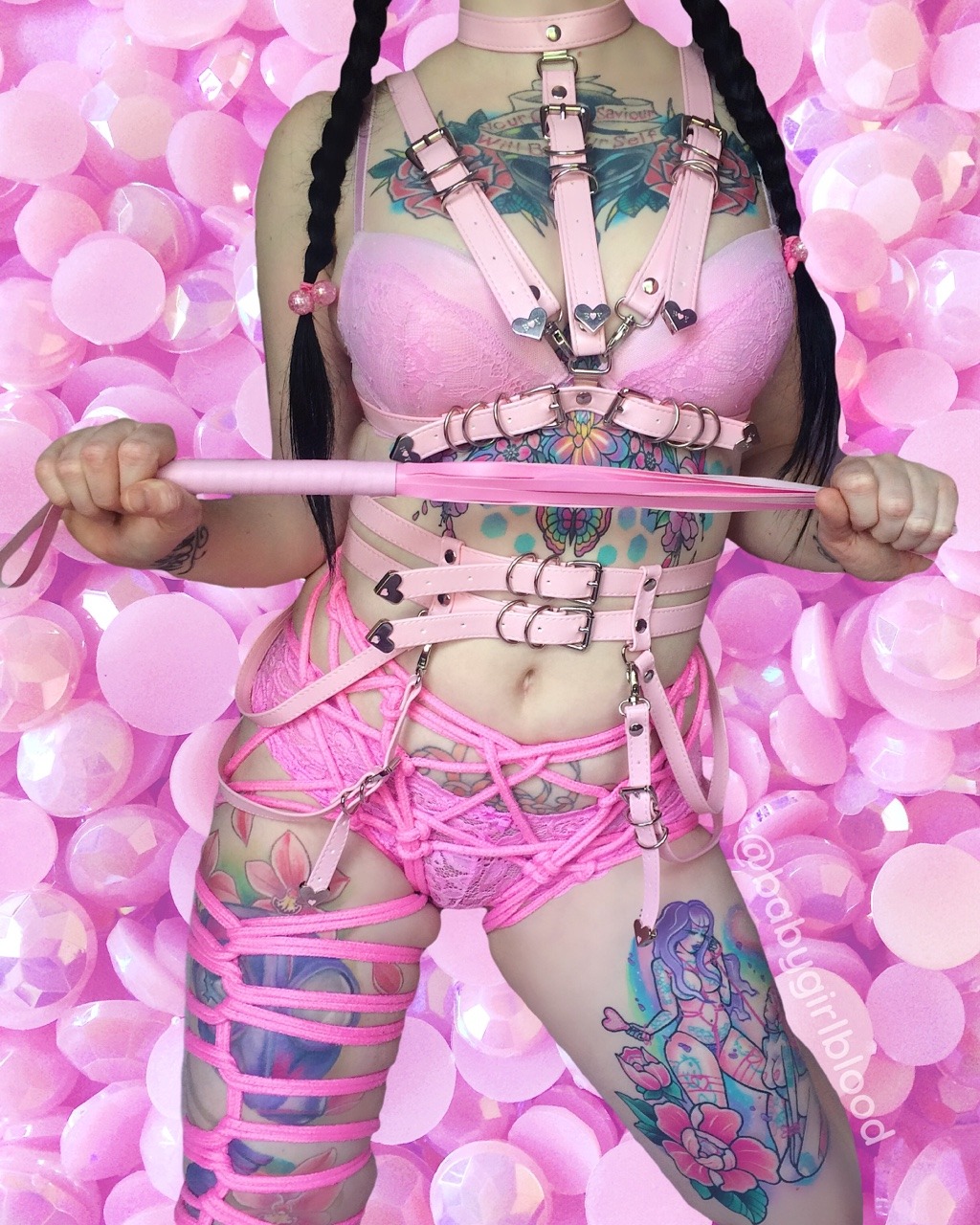 babygirl-blood:  💕🎀🌸Kawaii kink is life 🌸🎀💕  Rope and whip by @ddlgworldshop