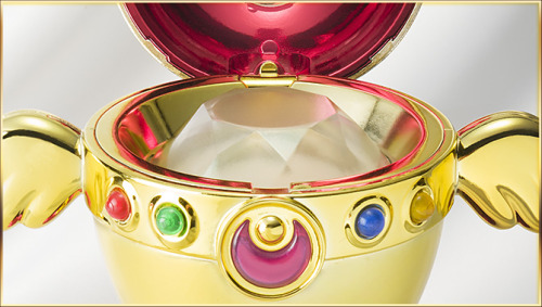 sailormooncollectibles: NEW Sailor Moon Rainbow Moon Chalice Proplica, new pics &amp; video! mor