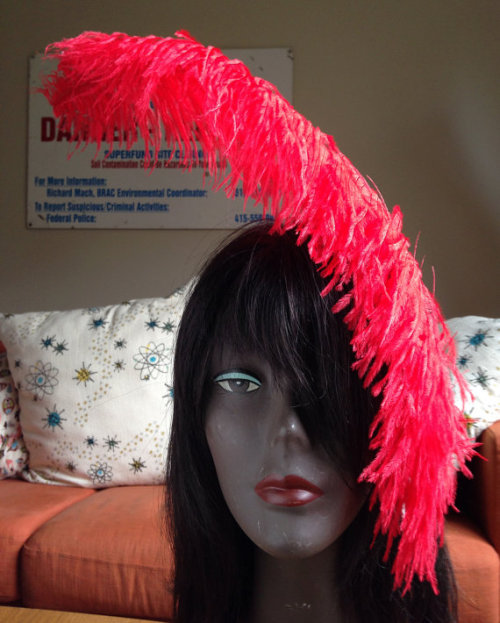 Cherry Red Fascinator Feather Headpiece with Preciosa Detail by DelilahBurlesque http://ift.tt/29StVWV